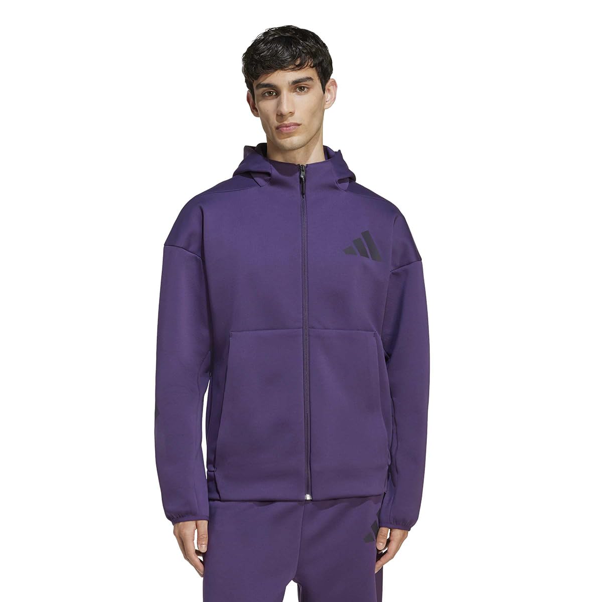 Buy adidas Z.n.e. Men's Full-Zip Hooded Track Jacket, Aurora Plum